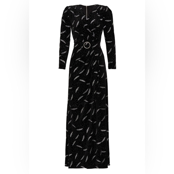 Bronx and Banco Women’s Carina Black and Silver Velvet Gown, size S, EGUC - Picture 1 of 4